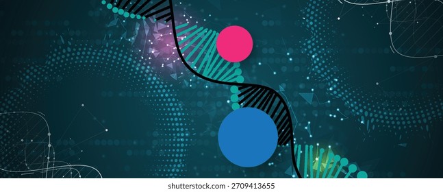 Modern dna design, neural pathways, molecular strands