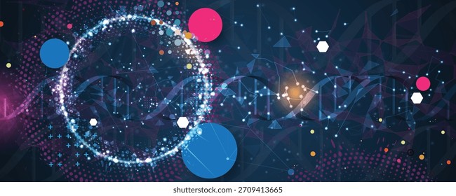Modern dna design, neural pathways, molecular strands