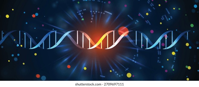 Modern dna design, neural pathways, molecular strands