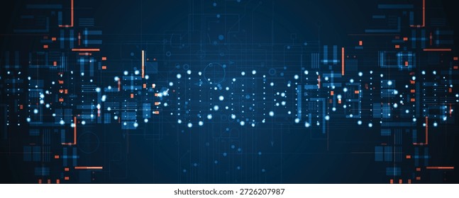 Modern dna design, neural pathways, molecular strands