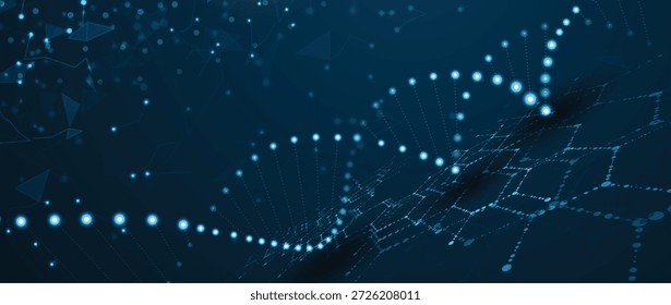 Diseño moderno de ADN, vías neuronales, hebras moleculares