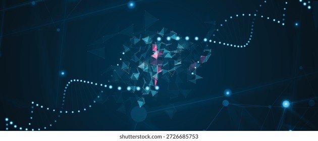 Modern dna design, neural pathways, molecular strands