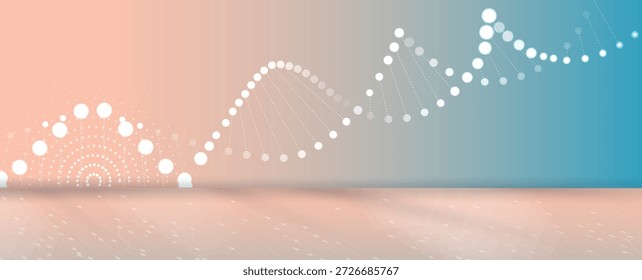 Diseño moderno de ADN, vías neuronales, hebras moleculares