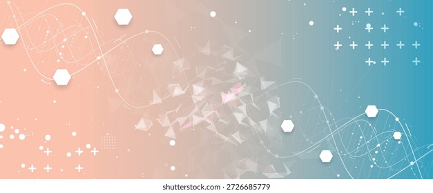 Modern dna design, neural pathways, molecular strands