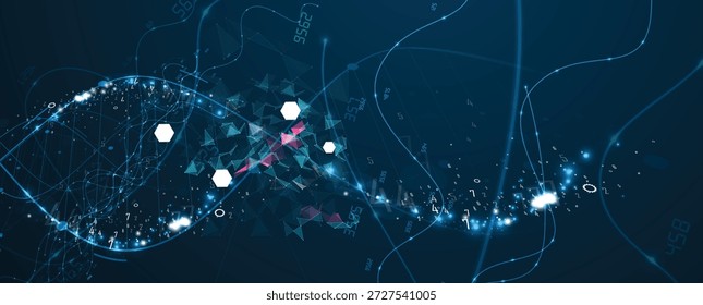 Modern dna design, neural pathways, molecular strands