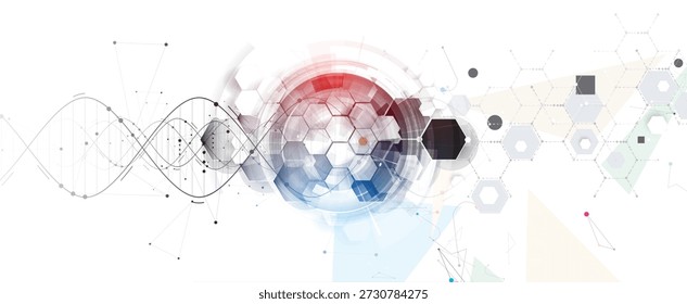 Modern dna design, neural pathways, molecular strands, biotechnology background