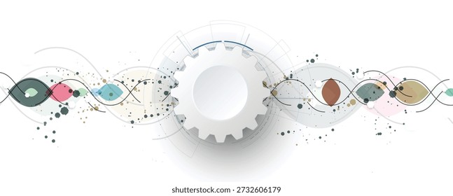 Modern dna design, neural pathways, molecular strands