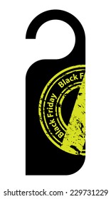 modern do not disturb door hanger with black friday stamp