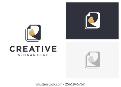 modern document book logo vector