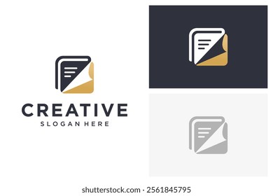 modern document book logo vector