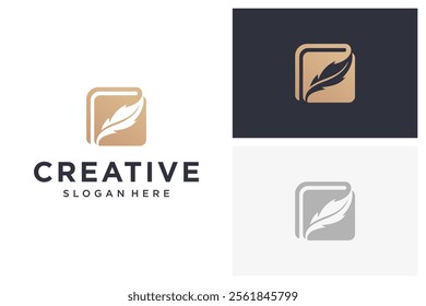 modern document book logo vector