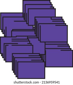 Modern document folder shape icon illustration
