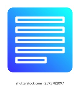 Modern Document Icon on Blue Gradient Background