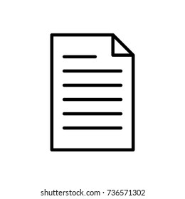 Modern document line icon. Premium pictogram isolated on a white background. Vector illustration. Stroke high quality symbol. Document icon in modern line style.