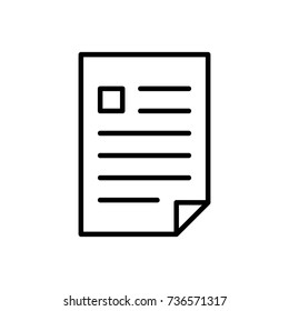 Modern document line icon. Premium pictogram isolated on a white background. Vector illustration. Stroke high quality symbol. Document icon in modern line style.