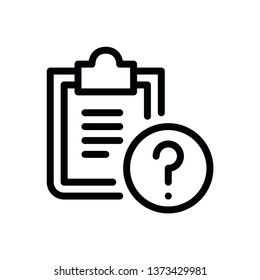 Modern document question icon
