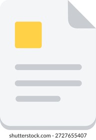 Modelo de documento moderno com acento amarelo