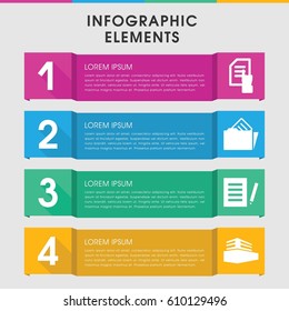 Modern documents infographic template. infographic design with documents icons includes . can be used for presentation, diagram, annual report, web design. 