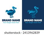 modern dodo bird illustration vector logo design