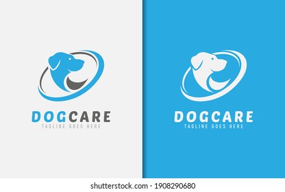 Modern Dog Care Logo Design. Vector Logo Design Illustration.