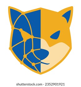 Modern dog head logo template 1