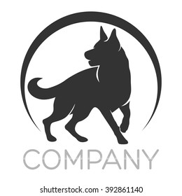 Modern dog logo