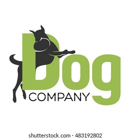 Modern dog logo