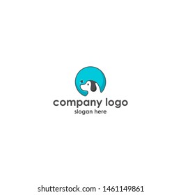 modern dog logo design vector