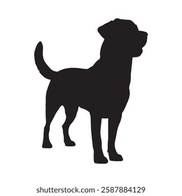 Modern Dog Silhouette - Professional and Smooth Dog Vector
