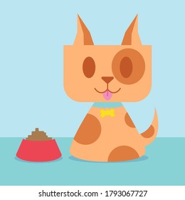 modern dog vector cartoon stylized