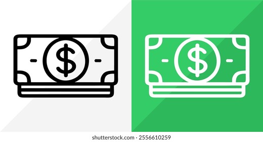 Modern Dollar Cash Icon – Versatile Vector Design