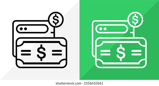 Modern Dollar Cash Icon – Versatile Vector Design