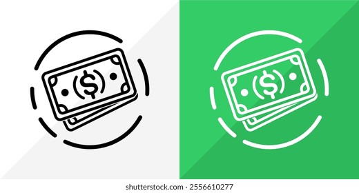 Modern Dollar Cash Icon – Versatile Vector Design