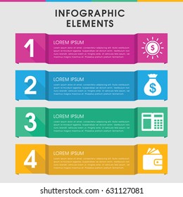 Modern dollar infographic template. infographic design with dollar icons includes money sack, wallet. can be used for presentation, diagram, annual report, web design.