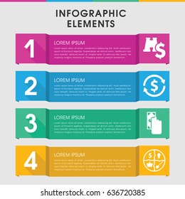 Modern dollar infographic template. infographic design with dollar icons includes . can be used for presentation, diagram, annual report, web design.