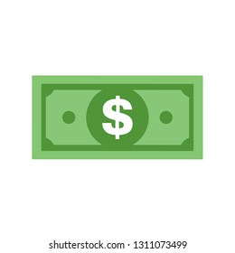 Modern dollar sign vector. Paper money symbol isolated on white background .