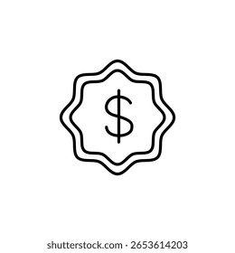 Modernes Dollar-Symbol in unverwechselbarer Form für Finanzanwendungen