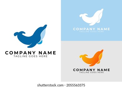 Modern Dolphin Logo Design Template