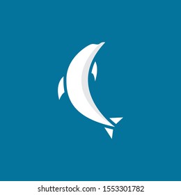 modern dolphin logo and icon design concept