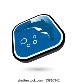 modern dolphin sign
