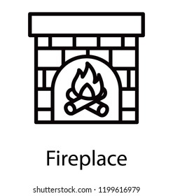 A modern domestic pellet stove fireplace or furnace icon image 