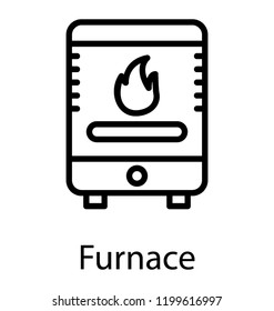 A modern domestic pellet stove or furnace icon image 