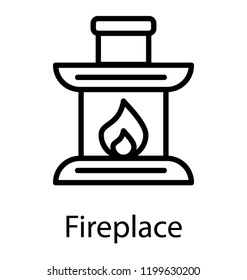 A modern domestic pellet stove or furnace icon image 