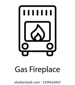 A modern domestic pellet stove icon image 