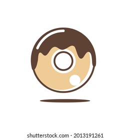 
modern donut logo in flat style