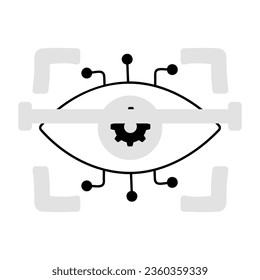 Moderne Doodle-Ikone des ai-Scans 