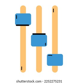 Modern doodle icon design of equalizers
