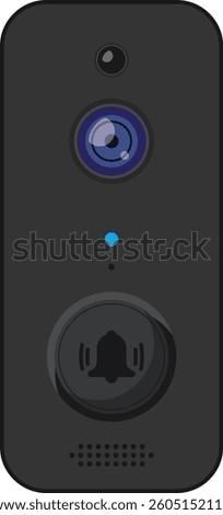 modern door bell front view.