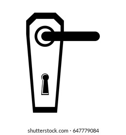 Modern door handle icon