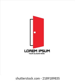 Modern Door Home Property Interiors Logo Design vector